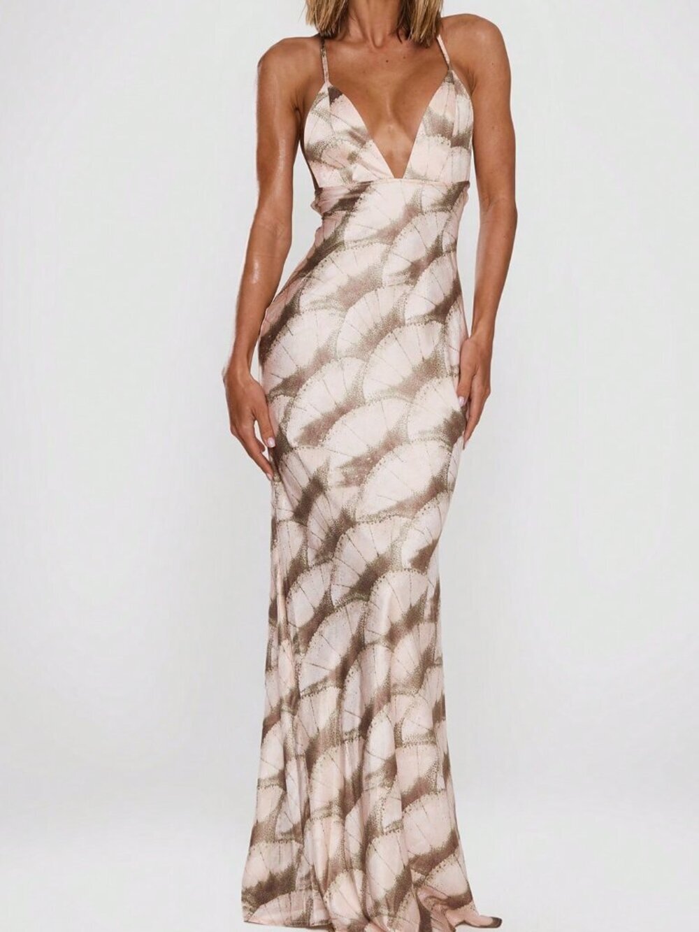 Apricot Sexy Women's Holiday Backless Maxi Dress